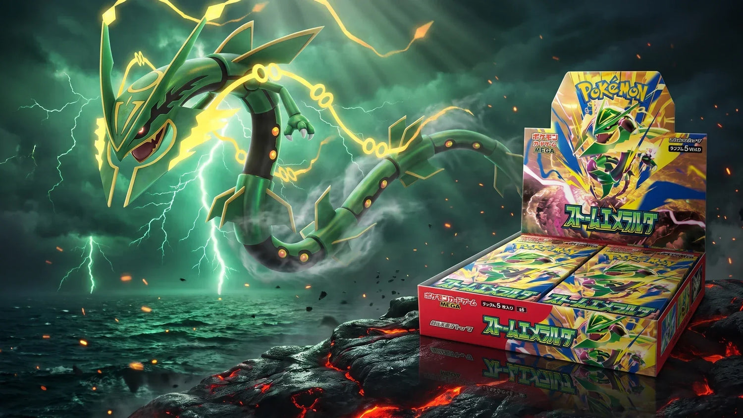 Pokémon Storm Emeralda M6 Display mit Mega-Rayquaza – japanisches Set 2026 bei Pokitrio kaufen