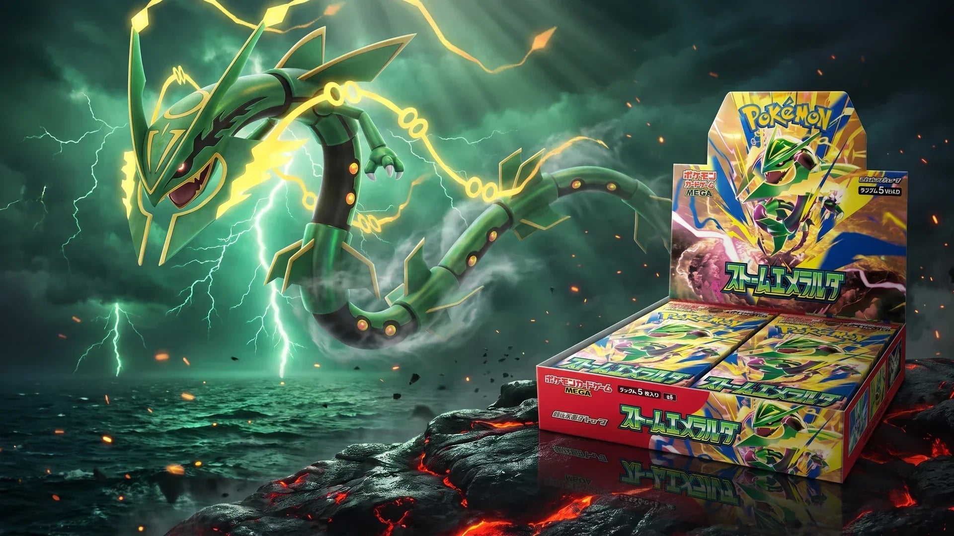 Pokémon Storm Emeralda M6 Display mit Mega-Rayquaza – japanisches Set 2026 bei Pokitrio kaufen