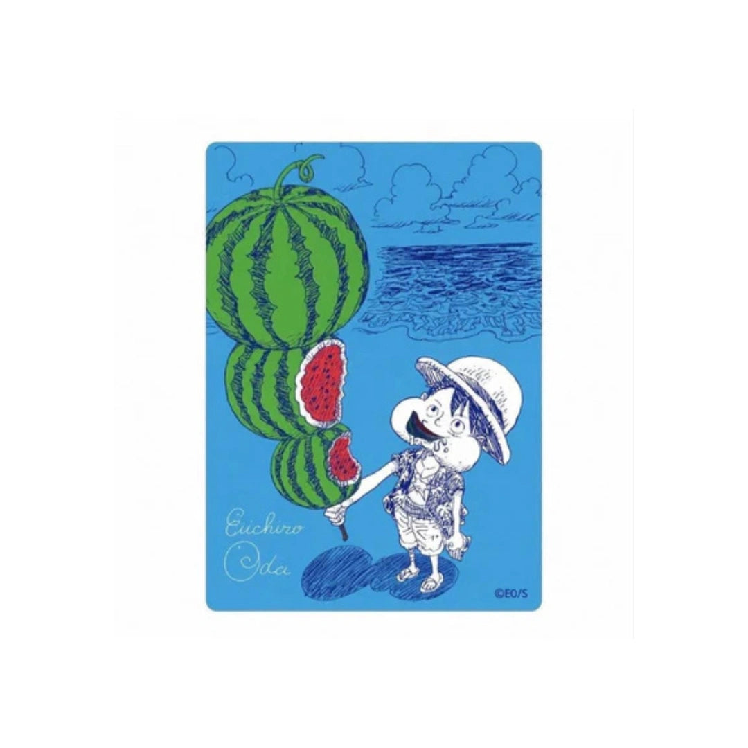 One Piece Shueisha Natsucomi 2026 Metallic Promokarte - Watermelon Luffy