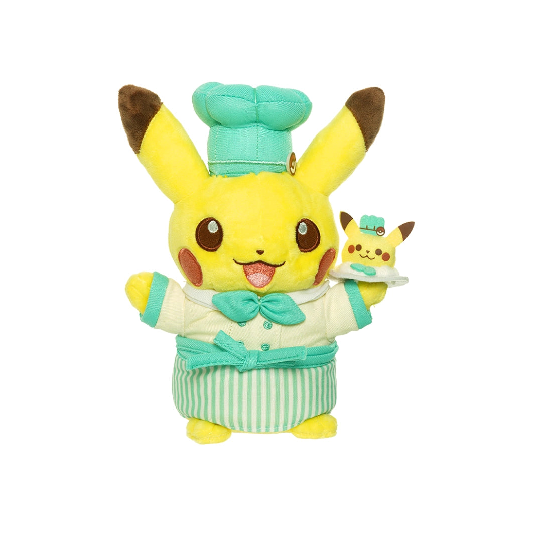Pokémon Café Japan Pikachu Plüsch Koch (groß) - grün