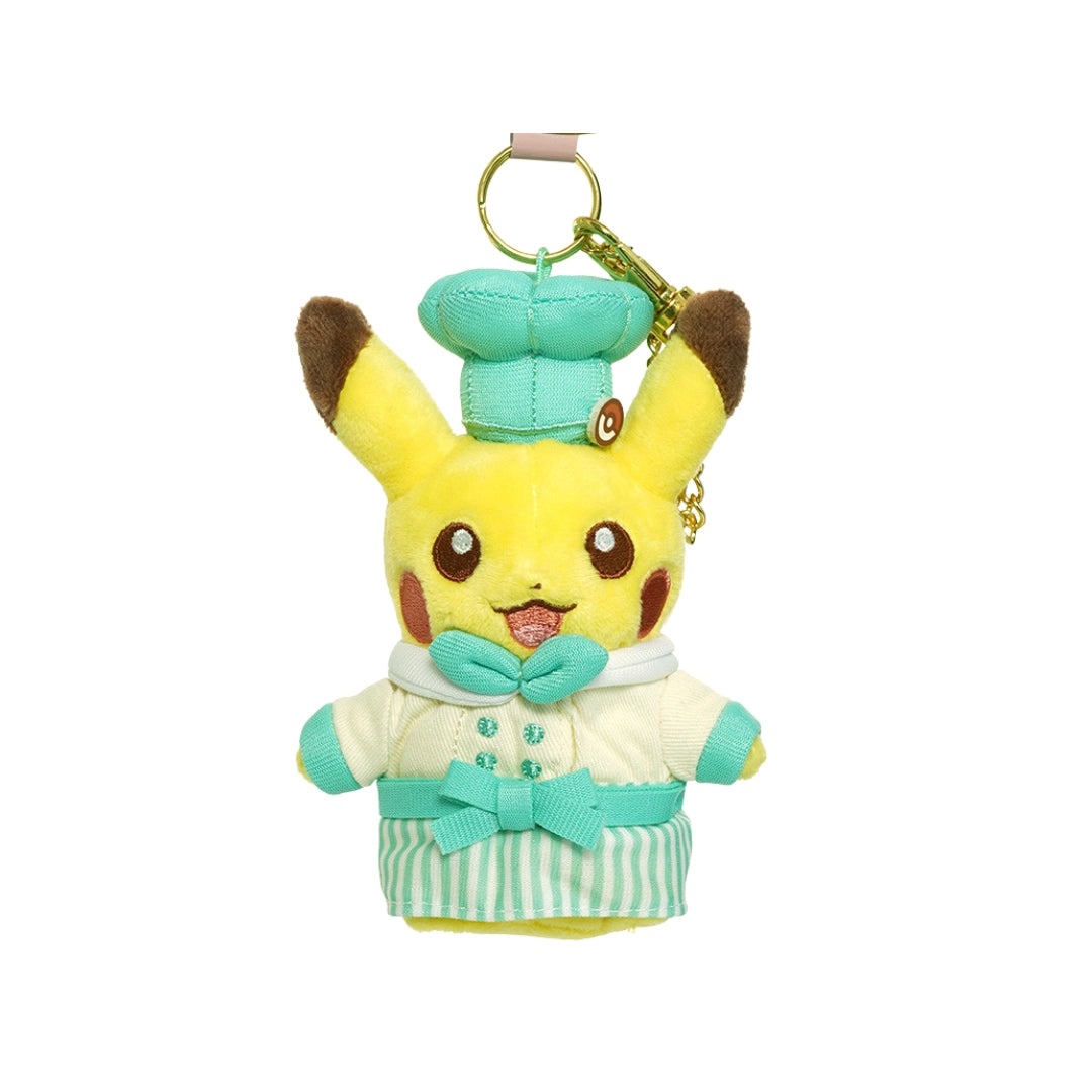 Pokémon Café Japan Pikachu Plüsch Koch (klein) - grün