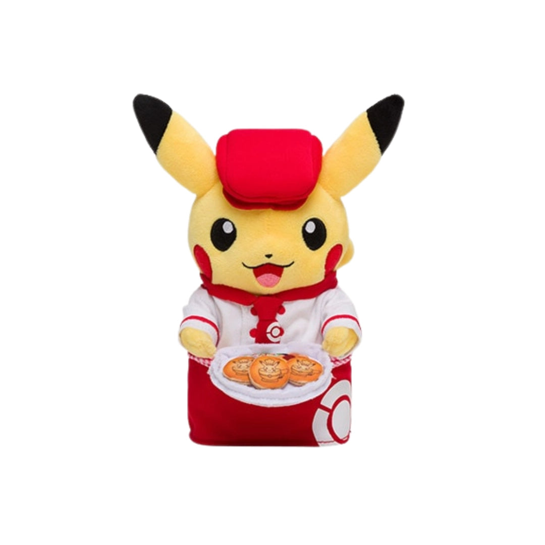 Pokémon Café Japan Pikachu Plüsch Kellner (groß) - rot