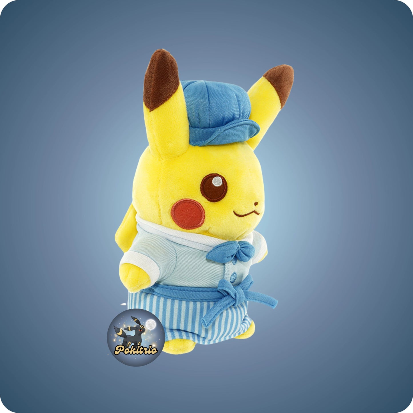 Pokémon Café Japan Pikachu Plüsch Koch (groß) - blau - pokitrio