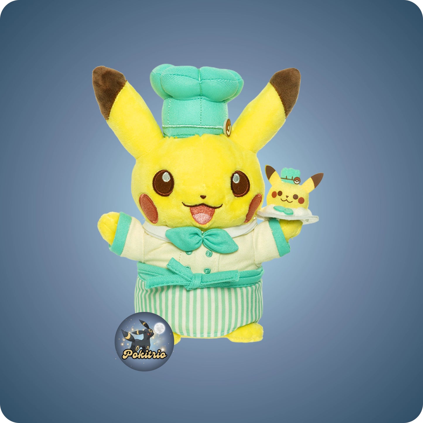 Pokémon Café Japan Pikachu Plüsch Koch (groß) - grün - pokitrio