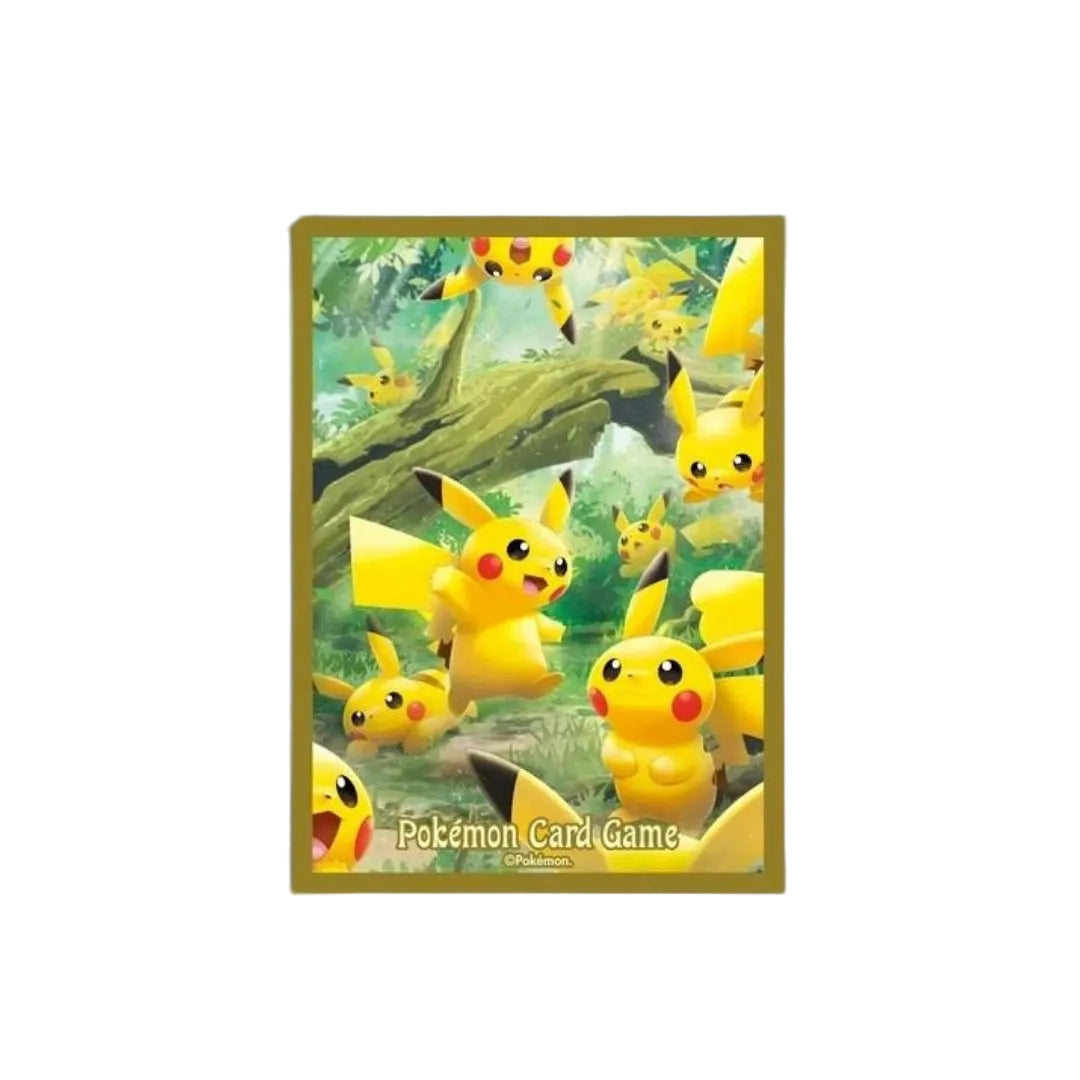Pokémon Center Japan Forest Gold Pikachu Sleeves - pokitrio