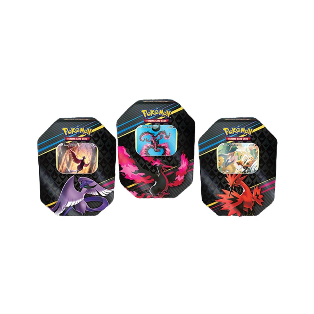 Pokémon Zenit der Könige 3x Tin Art Work Set Deutsch – Galar-Vögel bei Pokitrio kaufen