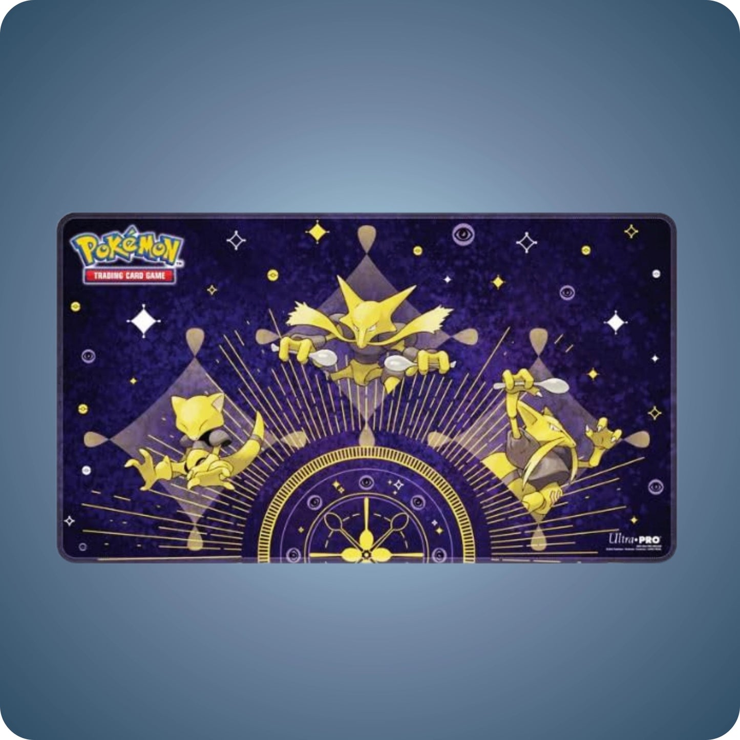 Ultra Pro - Abra Evolutions Stitched Playmat - Abra, Kadabra, and Alakazam - pokitrio