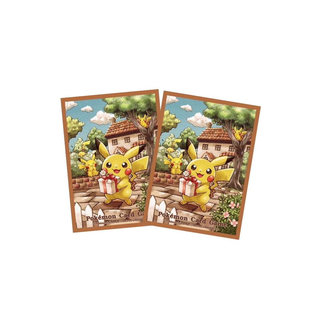 Pokémon Center Japan Pikachu Giving Present Sleeves