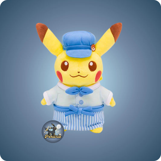 Pokémon Café Japan Pikachu Plüsch Koch (groß) - blau