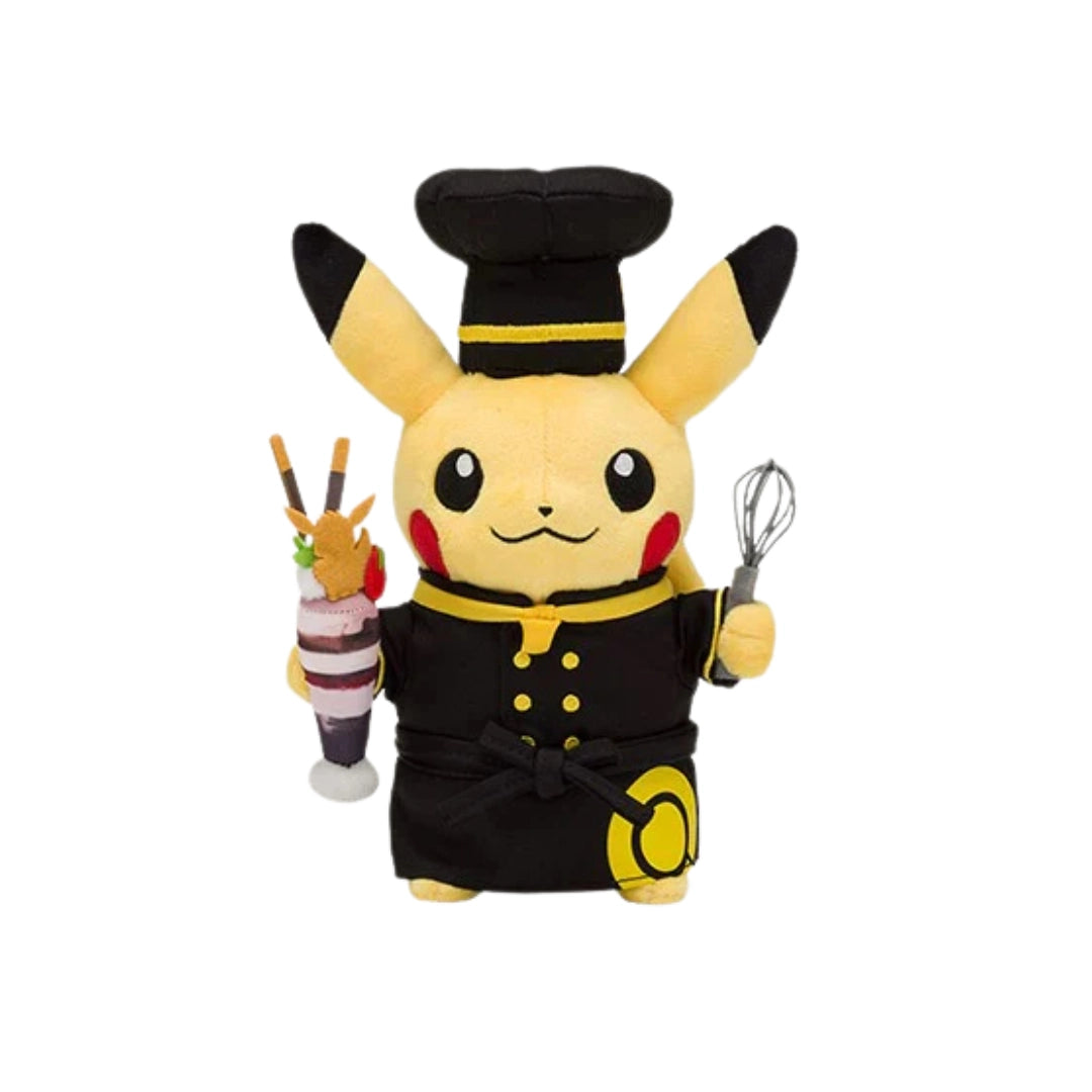 Pokemon Café Japan Pikachu Plüsch Koch (groß) - schwarz
