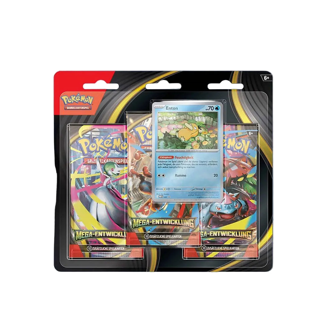 Pokémon 1x Mega Entwicklungen Blister Deutsch Enton - Live Boxbreak - pokitrio