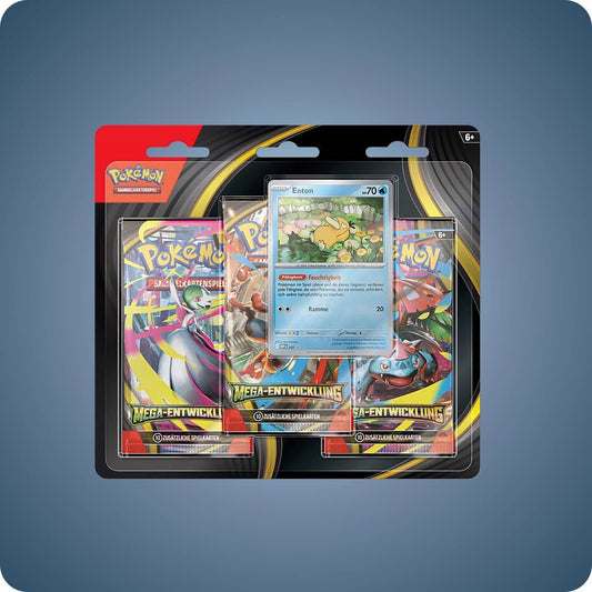 Pokémon 1x Mega Entwicklungen Blister Deutsch Enton - Live Boxbreak - pokitrio