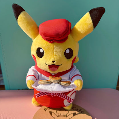 Pokémon Café Japan Pikachu Plüsch Kellner (groß) - rot - pokitrio