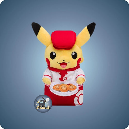 Pokémon Café Japan Pikachu Plüsch Kellner (groß) - rot