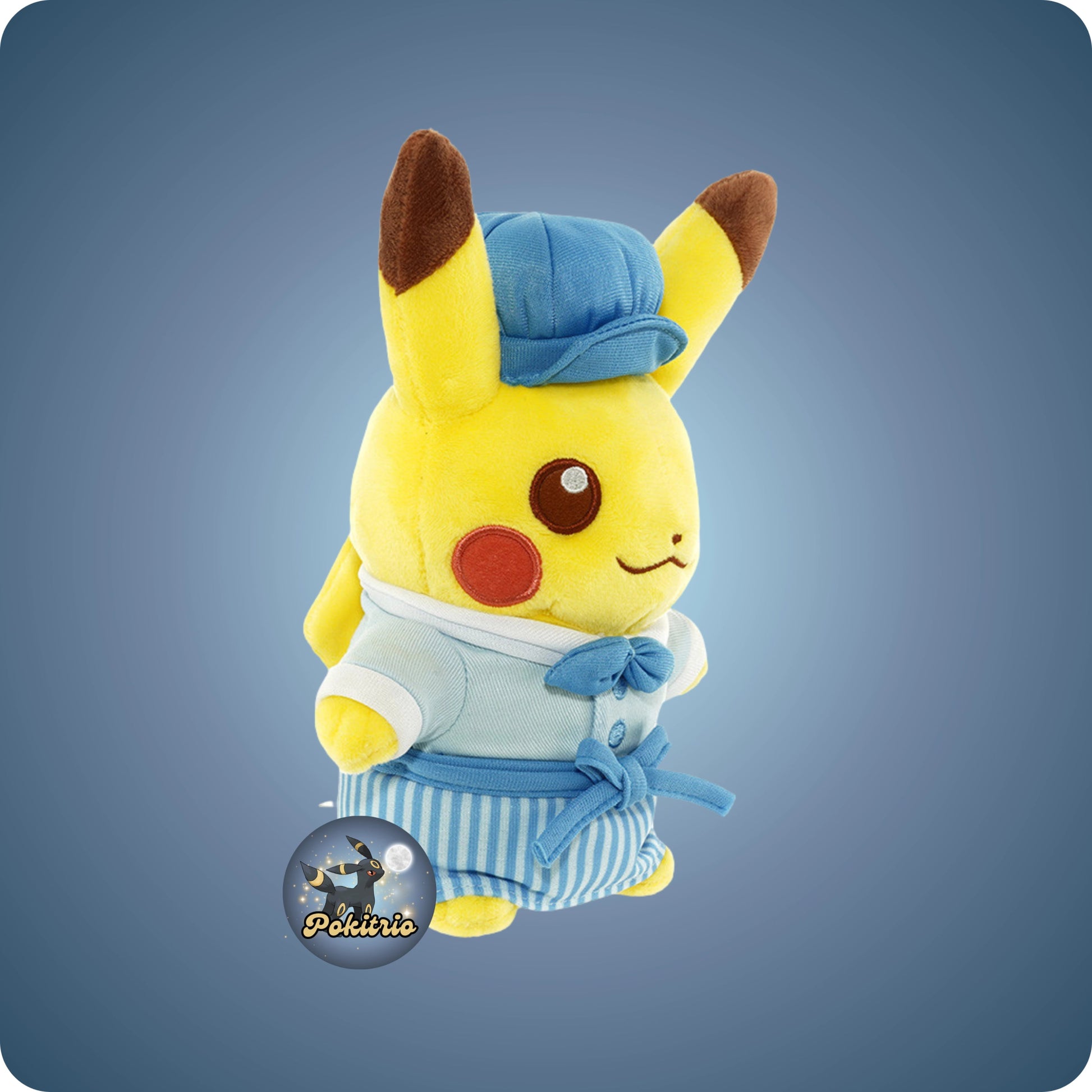 Pokémon Café Japan Pikachu Plüsch Koch (groß) - blau - pokitrio
