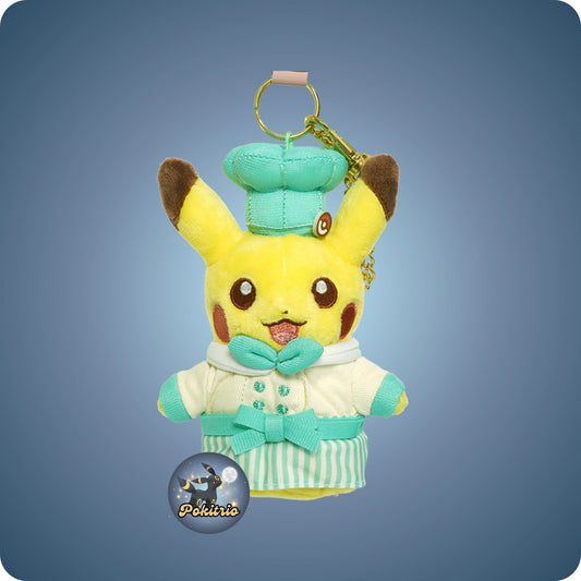 Pokémon Café Japan Pikachu Plüsch Koch (klein) - grün - pokitrio