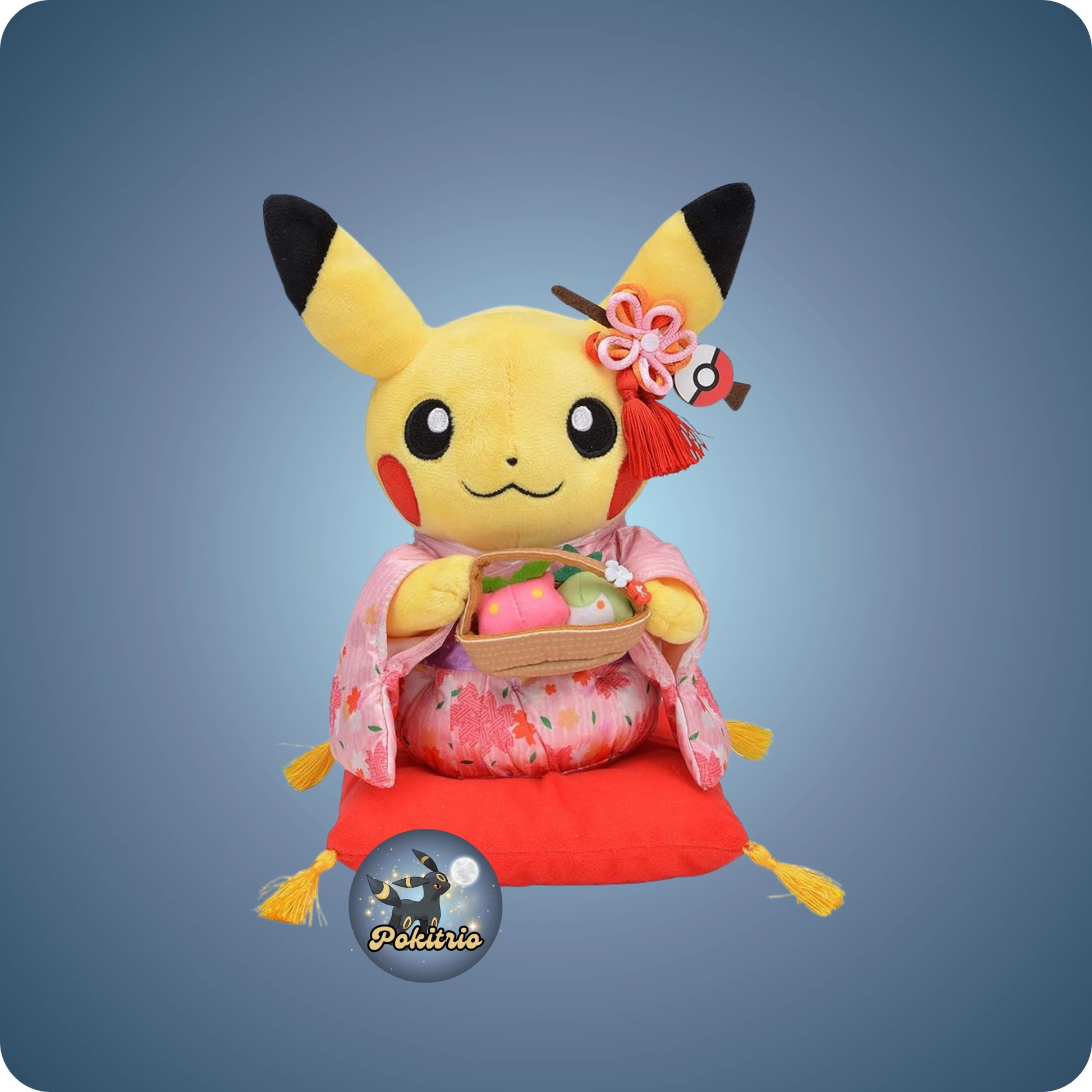 Pokémon Center Japan Pikachu Plüsch (groß) - Hannari Tea Party - pokitrio